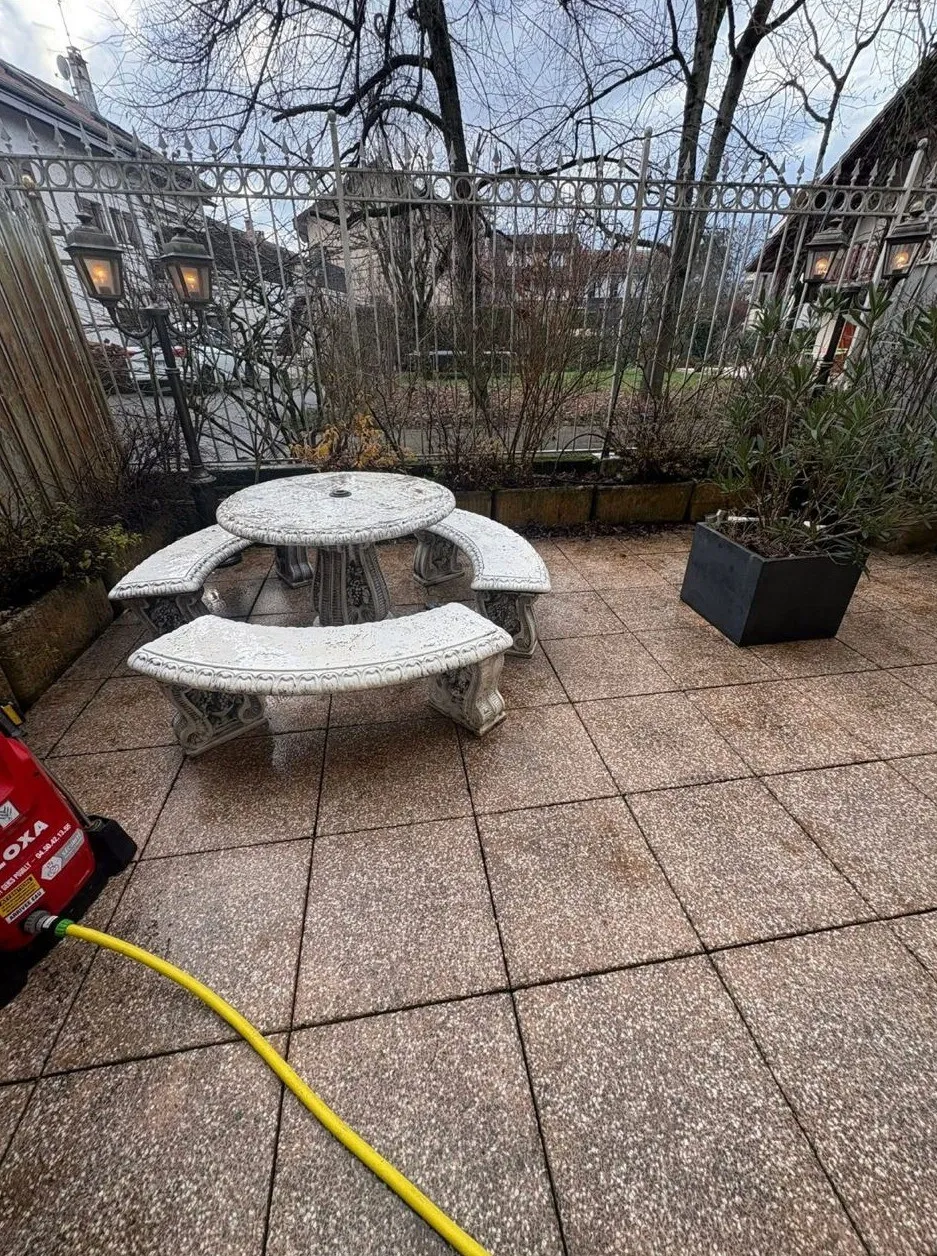 Nettoyage haute pression d’une terrasse