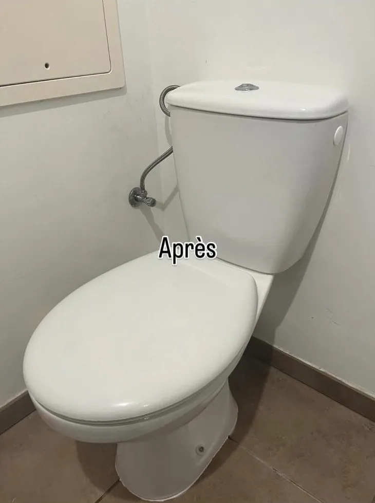 WC remplacé — après intervention